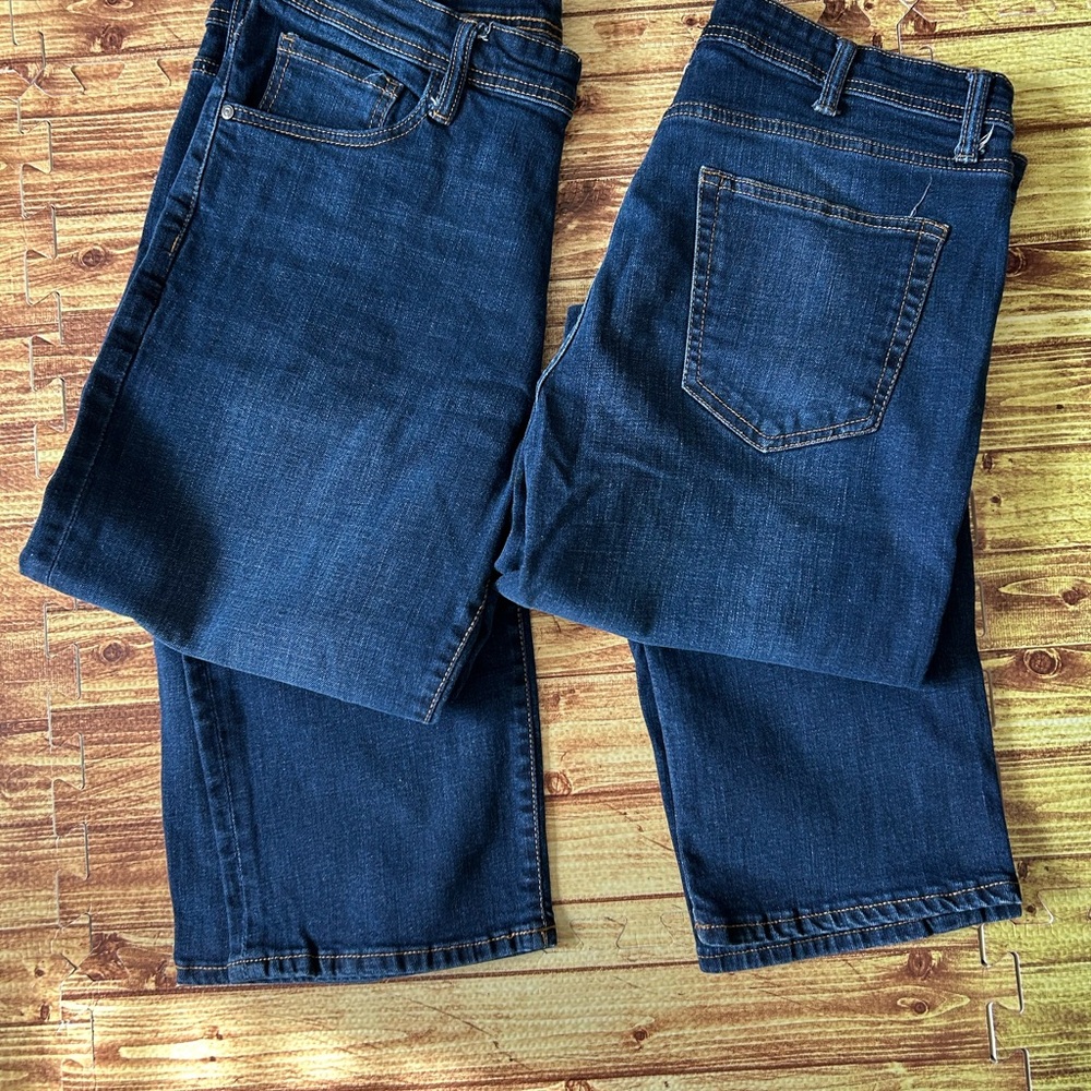 G.H. Bass & Co. Indigo Blue Denim Jeans with Contrast Stitching